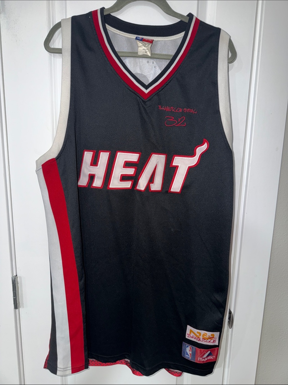 Majestic Miami Heat Shaquille O'Neal #32 throwback jers